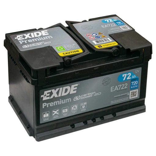 EXIDE PREMIUM EA722 12V 72AH 720EN JOBB+ AUTÓ AKKUMULÁTOR