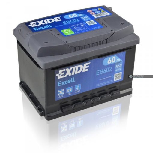 EXIDE EXCELL EB602 12V 60AH 540EN JOBB+ AUTÓ AKKUMULÁTOR