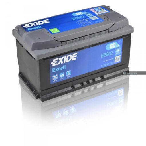 EXIDE EXCELL EB802 12V 80AH 700EN JOBB+ AUTÓ AKKUMULÁTOR