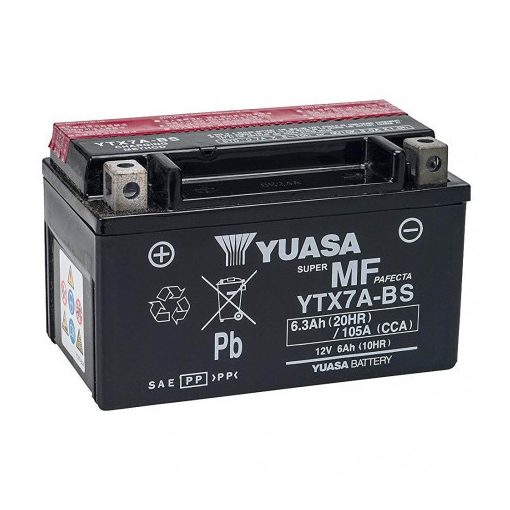 YUASA YTX7A-BS 12V 6.3Ah 105A MOTOR AKKUMULÁTOR